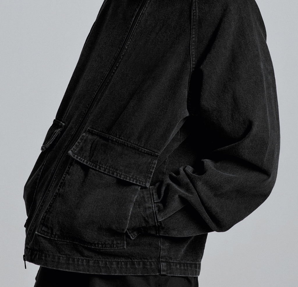 ディープリーク(DPRIQUE) DENIM ZIPPER JACKET - BLACK