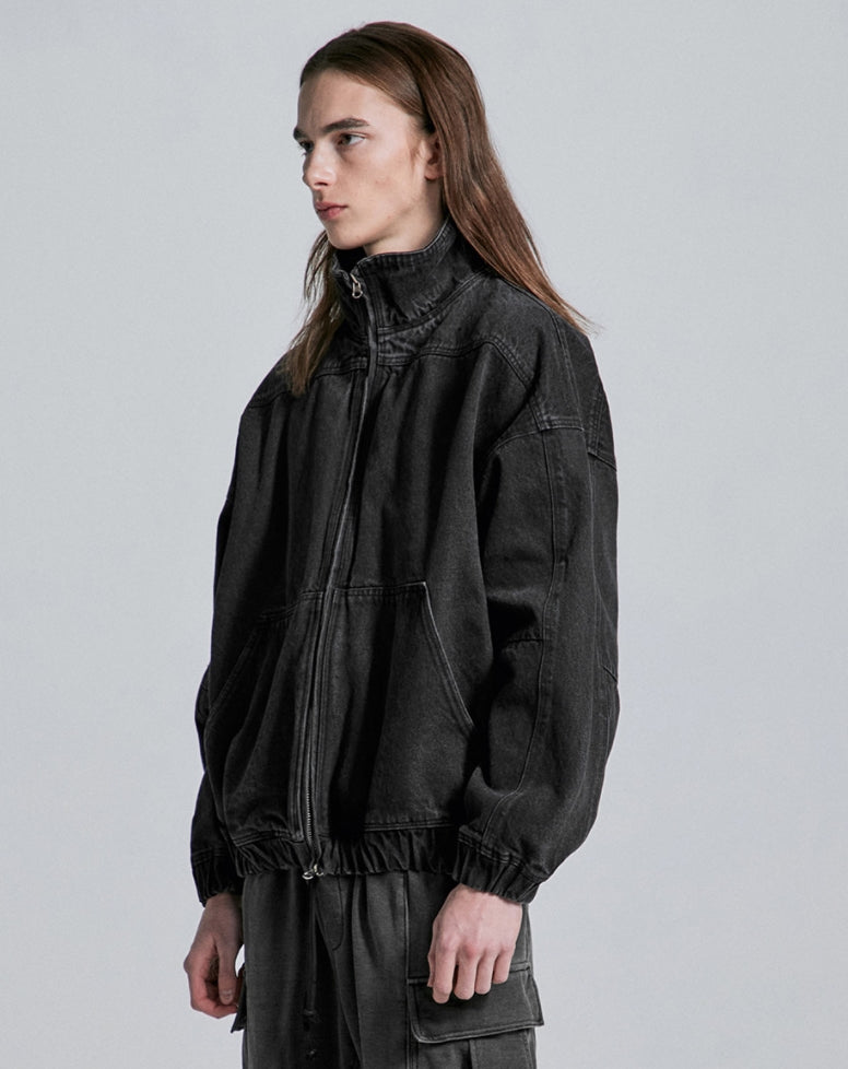 ディープリーク(DPRIQUE) PANEL ZIP-UP JACKET - BLACK