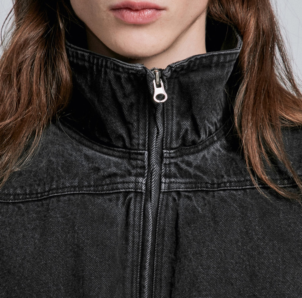 ディープリーク(DPRIQUE) PANEL ZIP-UP JACKET - BLACK