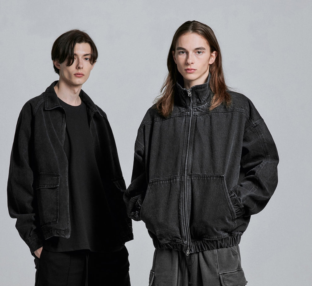 ディープリーク(DPRIQUE) PANEL ZIP-UP JACKET - BLACK
