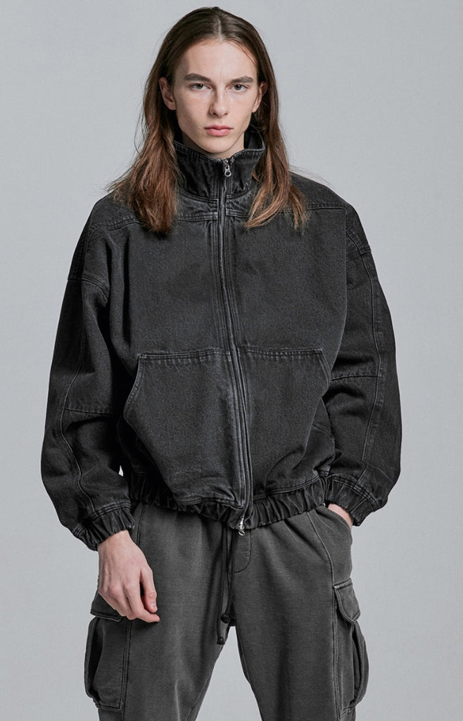 ディープリーク(DPRIQUE) PANEL ZIP-UP JACKET - BLACK
