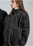 ディープリーク(DPRIQUE) PANEL ZIP-UP JACKET - BLACK