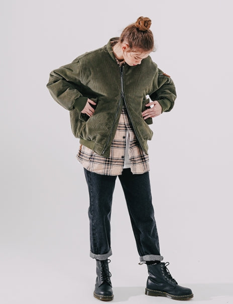 ダブルユーブイプロジェクト(WV PROJECT) Tart Corduroy Aviation Jumper Khaki YSOT7446