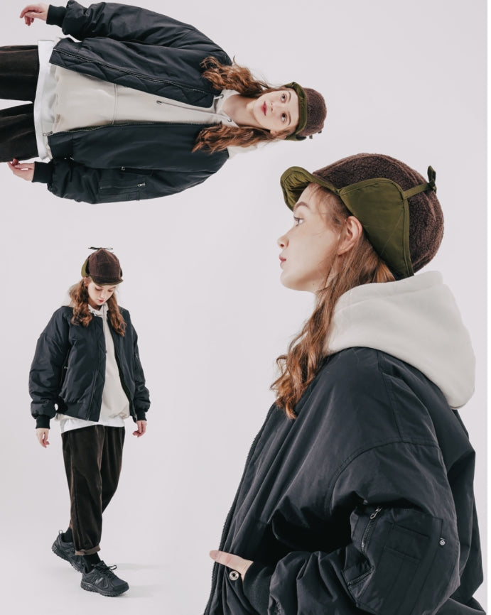 ダブルユーブイプロジェクト(WV PROJECT)  Warm Overfit MA-1 Jacket Black MJOT7413