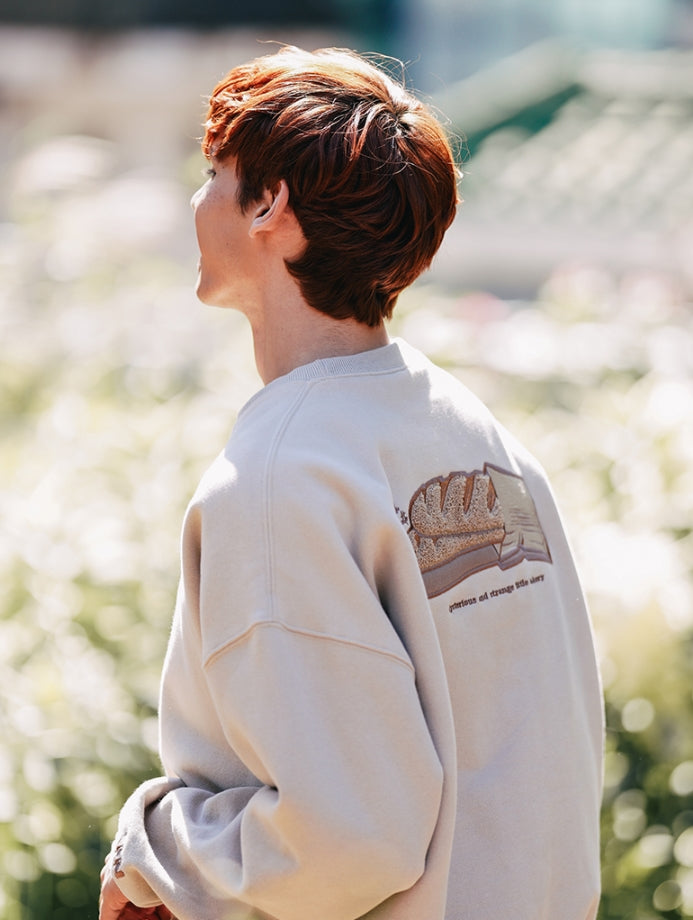 ダブルユーブイプロジェクト(WV PROJECT)  Baguette Sweatshirt Beige Gray JJMT7428
