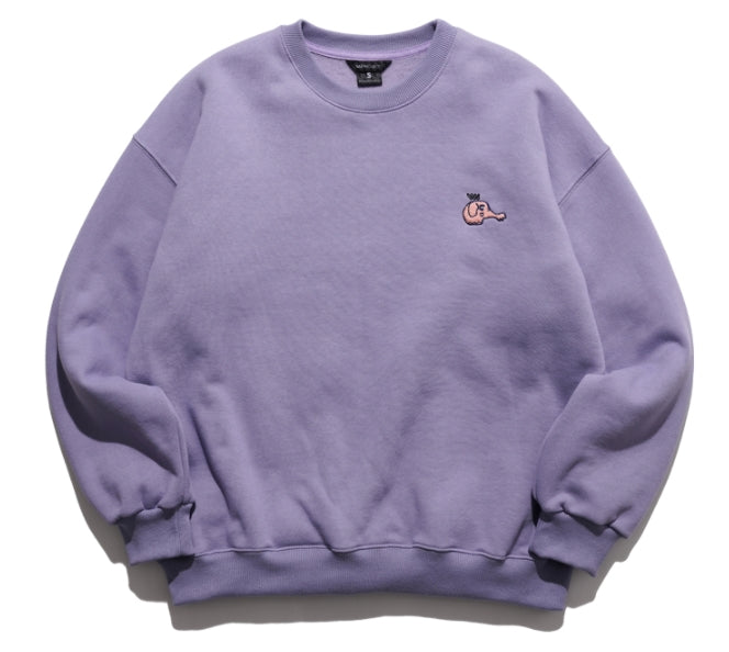ダブルユーブイプロジェクト(WV PROJECT)  Looking Sweat Shirt lavender SMMT7445