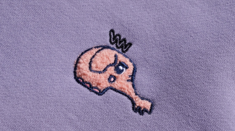 ダブルユーブイプロジェクト(WV PROJECT)  Looking Sweat Shirt lavender SMMT7445