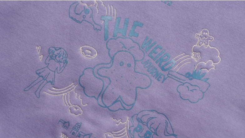 ダブルユーブイプロジェクト(WV PROJECT)  Looking Sweat Shirt lavender SMMT7445