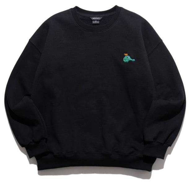 ダブルユーブイプロジェクト(WV PROJECT)  Looking Sweat Shirt Black SMMT7445