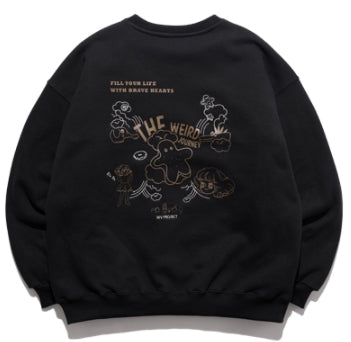 ダブルユーブイプロジェクト(WV PROJECT)  Looking Sweat Shirt Black SMMT7445