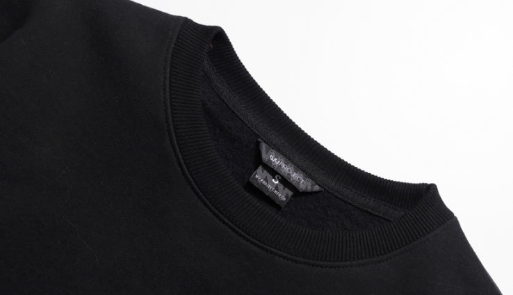 ダブルユーブイプロジェクト(WV PROJECT)  Looking Sweat Shirt Black SMMT7445
