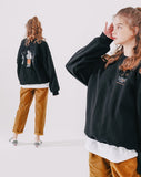 ダブルユーブイプロジェクト(WV PROJECT) Brave Heart Sweat Shirt Black SMMT7443
