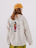 ダブルユーブイプロジェクト(WV PROJECT) Brave Heart Sweat Shirt Light Beige SMMT7443
