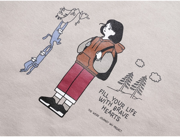ダブルユーブイプロジェクト(WV PROJECT) Brave Heart Sweat Shirt Light Beige SMMT7443