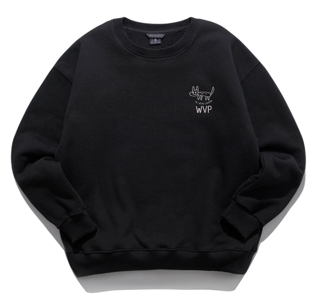 ダブルユーブイプロジェクト(WV PROJECT) Friends Sweat Shirt Black SMMT7440