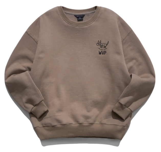 ダブルユーブイプロジェクト(WV PROJECT) Friends Sweat Shirt Cocoa SMMT7440