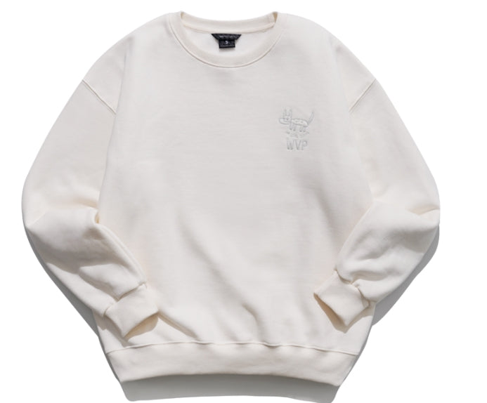 ダブルユーブイプロジェクト(WV PROJECT) Friends Sweat Shirt Cream SMMT7440