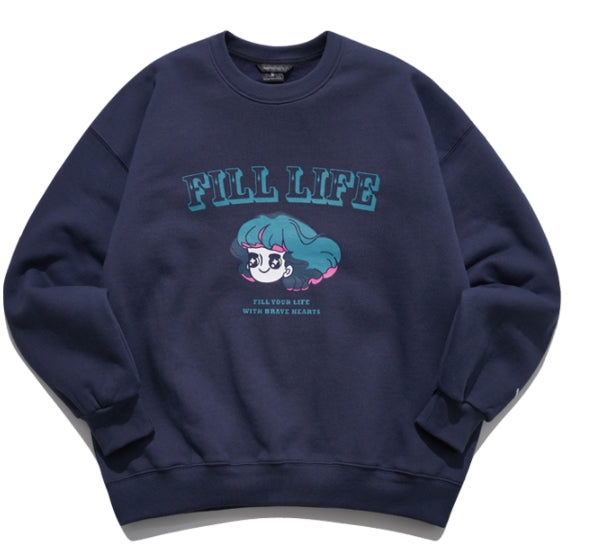 ダブルユーブイプロジェクト(WV PROJECT) Wonder Sweat Shirt Navy SMMT7444