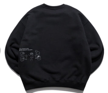 ダブルユーブイプロジェクト(WV PROJECT) Wonder Sweat Shirt Black SMMT7444