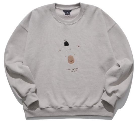 ダブルユーブイプロジェクト(WV PROJECT) Bearp Sweat Shirt Gray Beige MJMT7449
