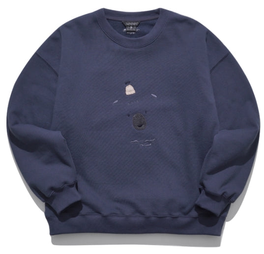 ダブルユーブイプロジェクト(WV PROJECT) Bearp Sweat Shirt Navy MJMT7449
