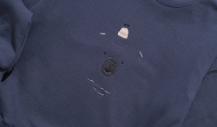 ダブルユーブイプロジェクト(WV PROJECT) Bearp Sweat Shirt Navy MJMT7449