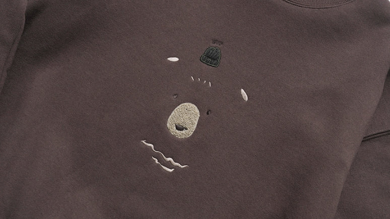 ダブルユーブイプロジェクト(WV PROJECT) Bearp Sweat Shirt Brown MJMT7449