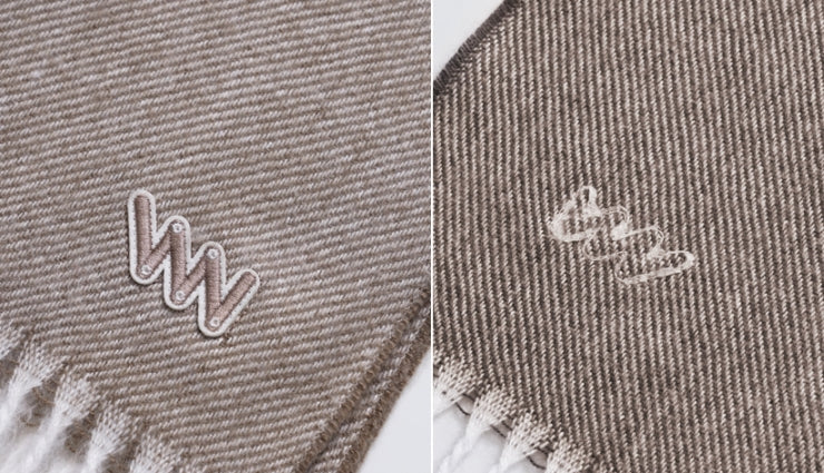 ダブルユーブイプロジェクト(WV PROJECT) Creamy Check Muffler Beige CJAC7457