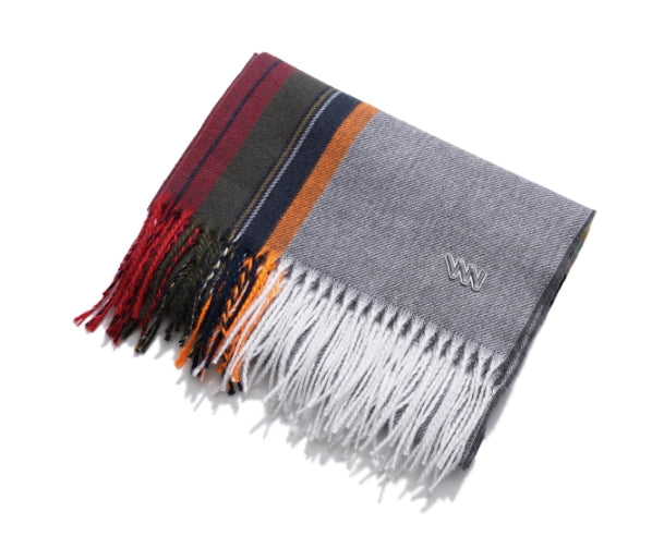 ダブルユーブイプロジェクト(WV PROJECT) Creamy Check Muffler Charcoal CJAC7457