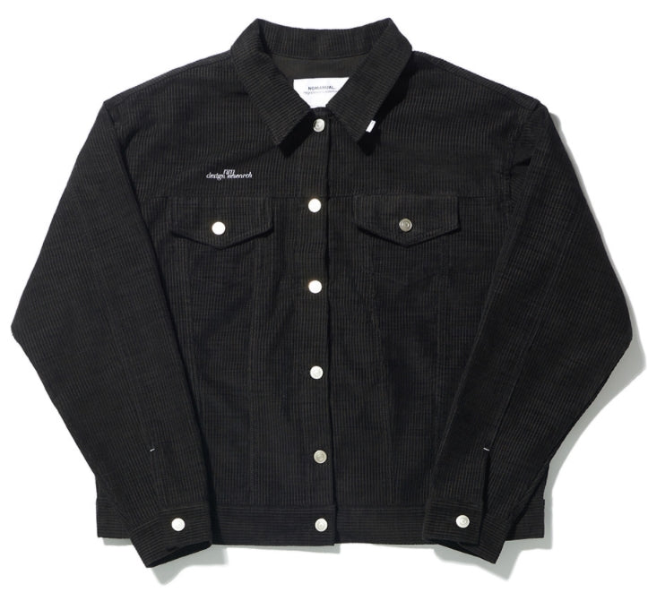 NOMANUAL(ノーマニュアル) CORDUROY SET-UP JACKET - BLACK