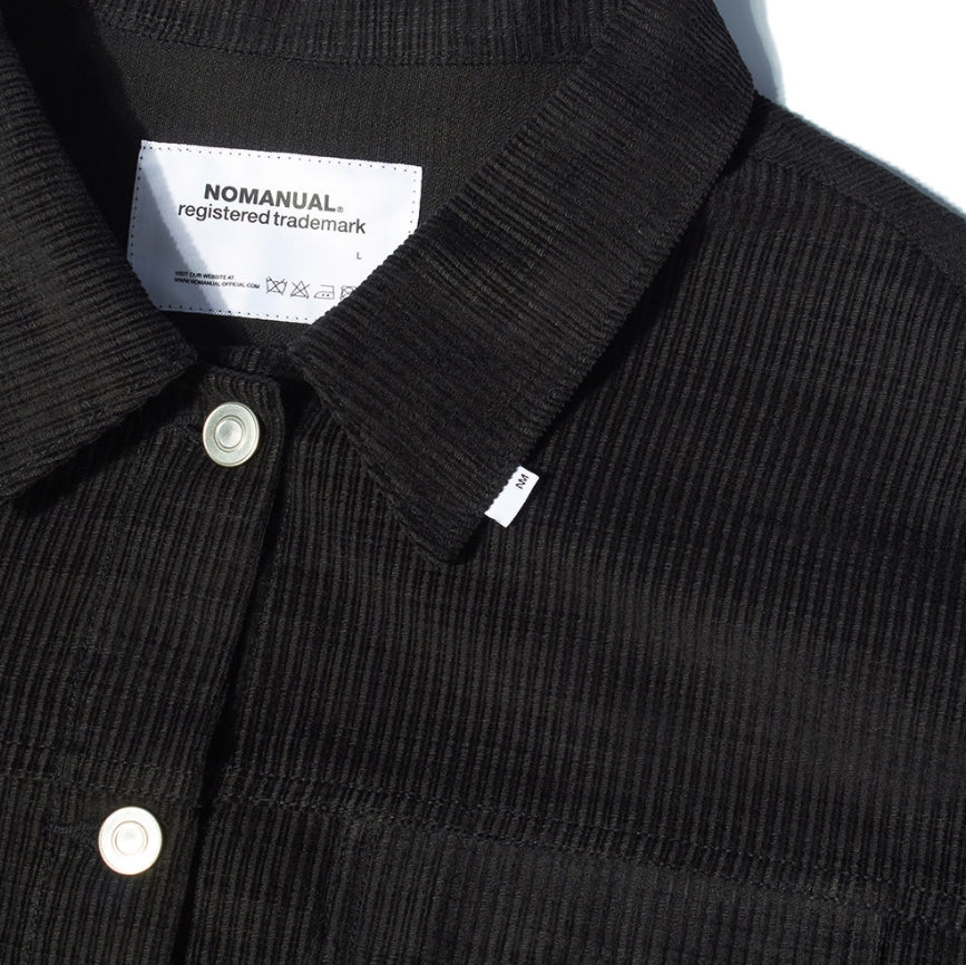 NOMANUAL(ノーマニュアル) CORDUROY SET-UP JACKET - BLACK