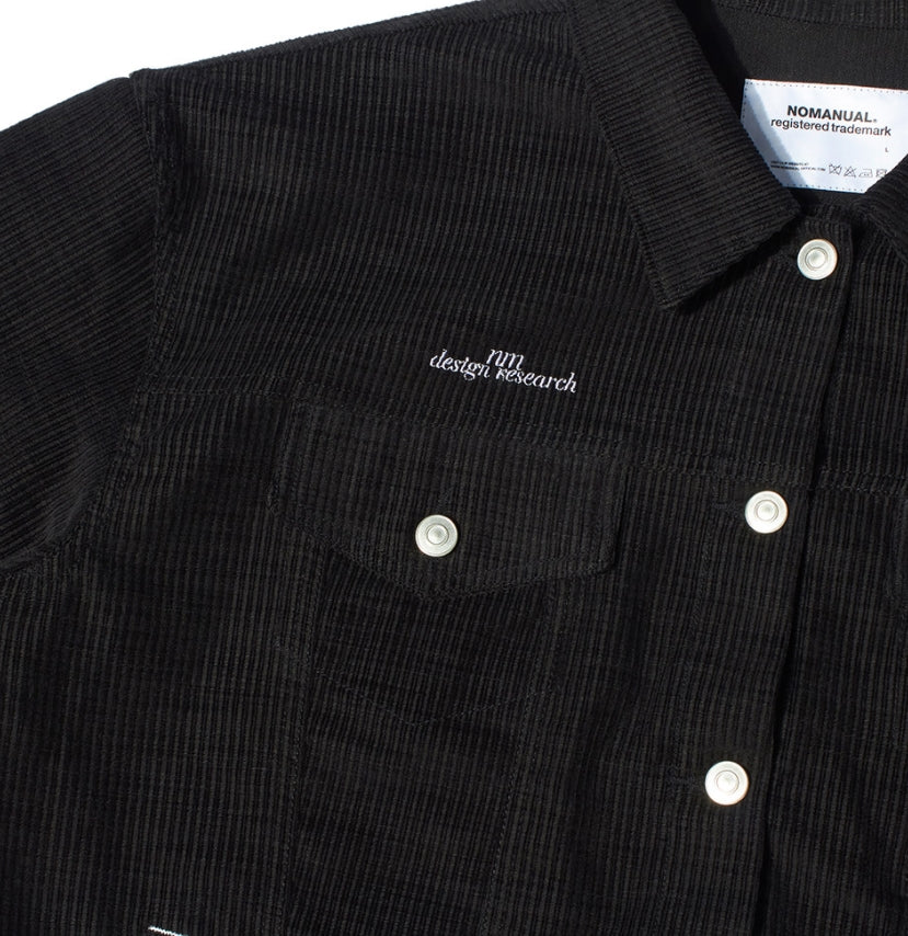 NOMANUAL(ノーマニュアル) CORDUROY SET-UP JACKET - BLACK