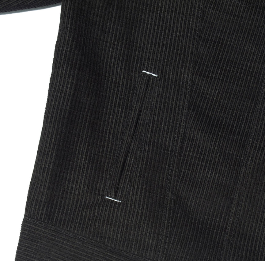 NOMANUAL(ノーマニュアル) CORDUROY SET-UP JACKET - BLACK