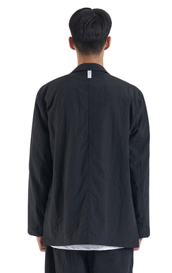 NOMANUAL(ノーマニュアル) NYLON SET-UP JACKET - BLACK