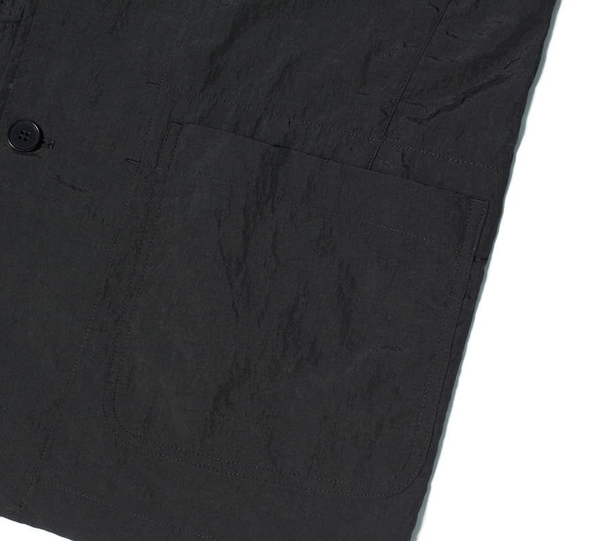 NOMANUAL(ノーマニュアル) NYLON SET-UP JACKET - BLACK