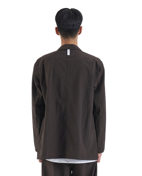 NOMANUAL(ノーマニュアル) NYLON SET-UP JACKET - BROWN