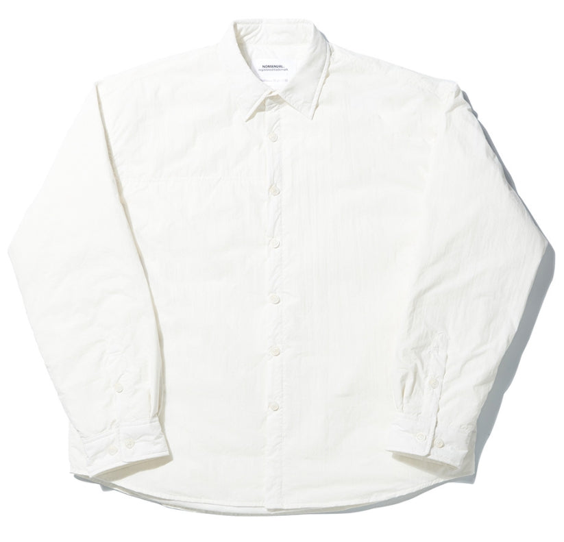 NOMANUAL(ノーマニュアル) PADDED SHIRT JACKET - WHITE