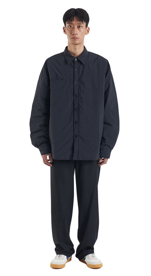 NOMANUAL(ノーマニュアル) PADDED SHIRT JACKET - BLACK