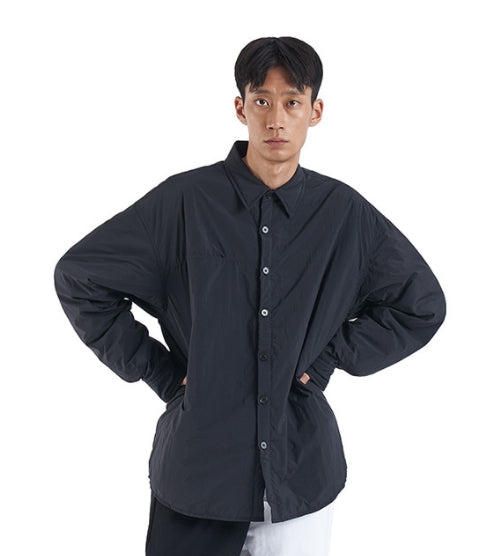 NOMANUAL(ノーマニュアル) PADDED SHIRT JACKET - BLACK