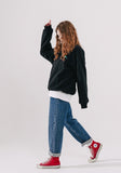 ダブルユーブイプロジェクト(WV PROJECT)  Looking Sweat Shirt Black SMMT7445