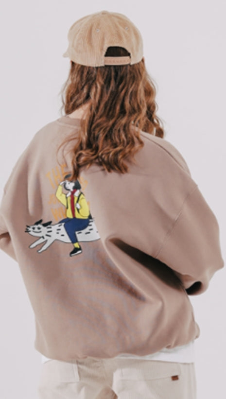 ダブルユーブイプロジェクト(WV PROJECT) Friends Sweat Shirt Cocoa SMMT7440
