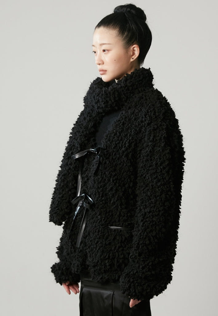 nache(ナチェ) HAIRY RIBBON CARDIGAN