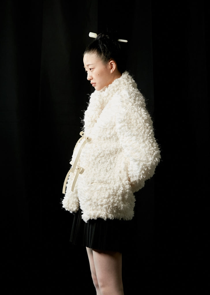 nache(ナチェ) HAIRY RIBBON CARDIGAN