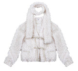 nache(ナチェ) HAIRY RIBBON CARDIGAN