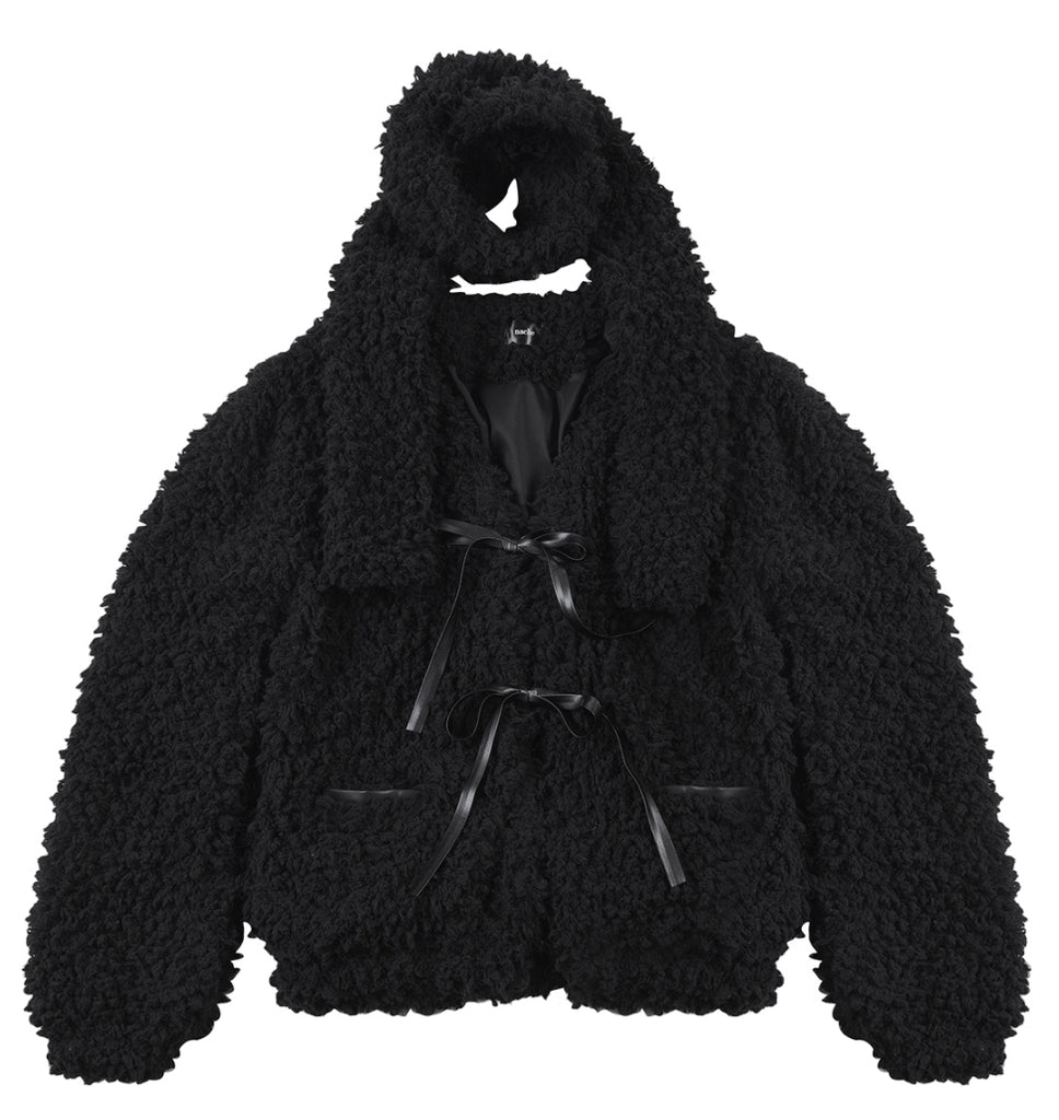 nache(ナチェ) HAIRY RIBBON CARDIGAN