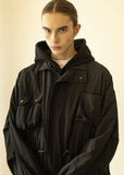 マスノウン(MASSNOUN)  LAYERED M-65 FISHTAIL COAT MFZCT002-BK