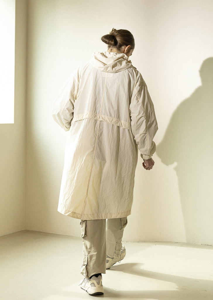 マスノウン(MASSNOUN)  MULTI POCKET HOODY FISHTAIL COAT MFZCT001-IV