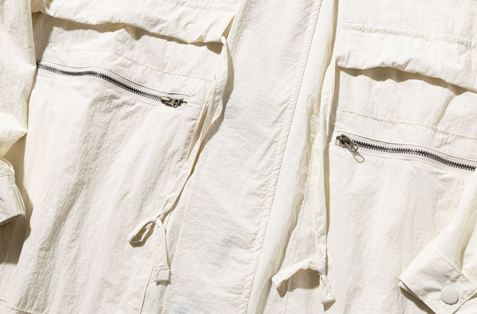 マスノウン(MASSNOUN)  MULTI POCKET HOODY FISHTAIL COAT MFZCT001-IV