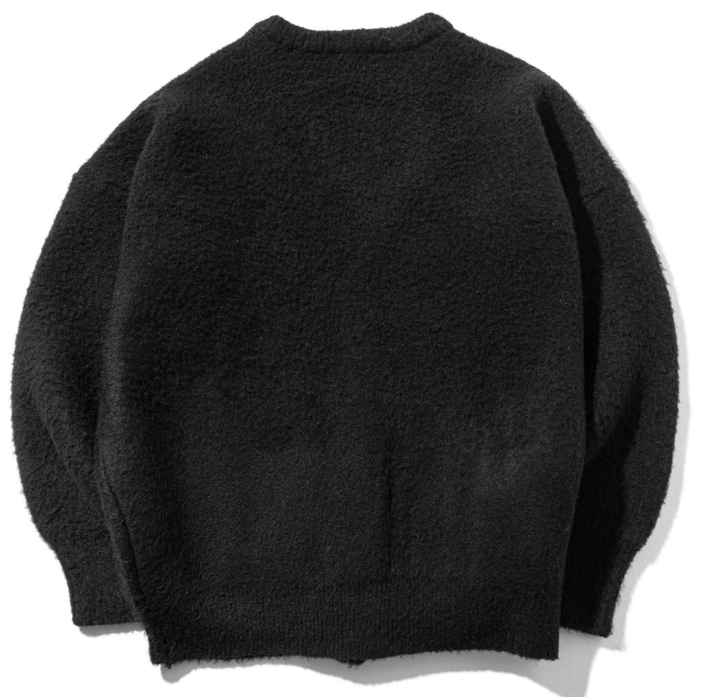 マスノウン(MASSNOUN)    ANGORA WOOL MOHAIR CARDIGAN MFZCD001-BK