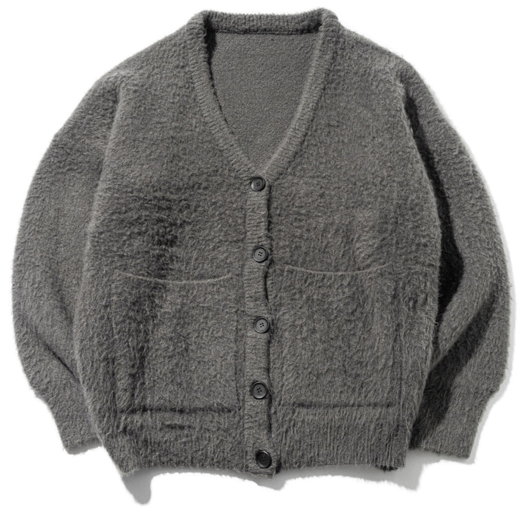 マスノウン(MASSNOUN)   ANGORA WOOL MOHAIR CARDIGAN MFZCD001-DK